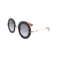 thumbnail image 2 of Gucci GG0113S 001 44mm Round Sunglasses for Women's Black, 2 of 3