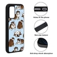 thumbnail image 2 of WIRESTER Shockproof Soft Rubber Cover Case for Samsung Galaxy A13 5G 6.5" 2021, Brindle Brown English Bulldog Funny Playful Postures On Light Blue Background, 2 of 5