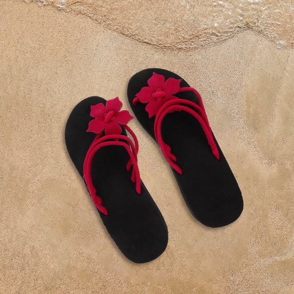 Amosfun Red High Heel Platform Sandals with Arch Support Slope Slippers for Women’s Special Occasion Wear