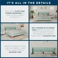 thumbnail image 6 of Novogratz Her Majesty Tufted Upholstered Bed Frame, King, Light Green Linen, 6 of 20