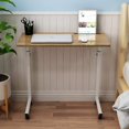 thumbnail image 2 of SOGES Bureau d'Ordinateur Portable Réglable et Mobile avec Fente Intégrée pour Lit et Sofa, Chêne, 2 of 5