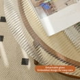 thumbnail image 6 of Huisuilinss Round Coffee Table Set of 2, Farmhouse Nesting Rattan Style Circular Wooden Stacking Accent Coffee Tables Wooden Frame for Apartment Living, 6 of 9
