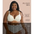 thumbnail image 2 of DreamFit Underwear for Women Plus Size Full Coverage Microfiber Underwire Everyday Plunge Bra with Adjustable Wide Straps, 2 of 6
