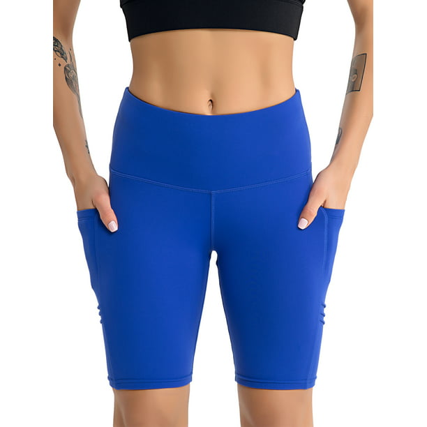 Sexy Dance - Tummy Control Yoga Shorts with Pockets for Women Workout Running Athletic Bike High 