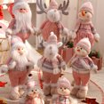 thumbnail image 2 of MAIMAI Navidad muñeco sin rostro conjunto decoración Navidad muñeco de nieve rosa enano anciano creativo Navidad pequeños adornos, 2 of 4