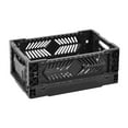 thumbnail image 4 of Storage Crate Folding Crate Mini Desk Organizer for Office Classroom Bedroom Black, 4 of 8