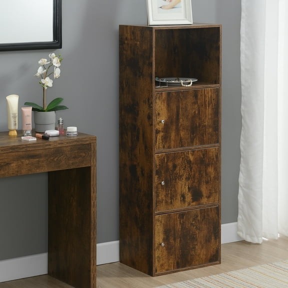 Convenience Concepts Xtra Storage 3 Door Cabinet with Shelf, Barnwood