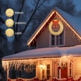 thumbnail image 3 of 48in Pre-Lit Outdoor Christmas Wreath - 315 Warm White LED Lights, Gold Frame with Red Bow, Timer Remote Control, Weather-Resistant, 3 of 6