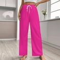thumbnail image 2 of Pink Purple Women's Pajamas Pajama Pants Women's Sleepwear Lounge Sleep Bottoms Stretch with Pockets, 2 of 7