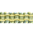 thumbnail image 3 of 6" (15cm) Bullion Fringe Trim with Fancy Woven Gimp Header # BFMLT6WVN,, Summer Green #PR17 (Light Green, Sky Blue, Yellow Gold) 18 Yards (54 ft/16.5m), 3 of 3