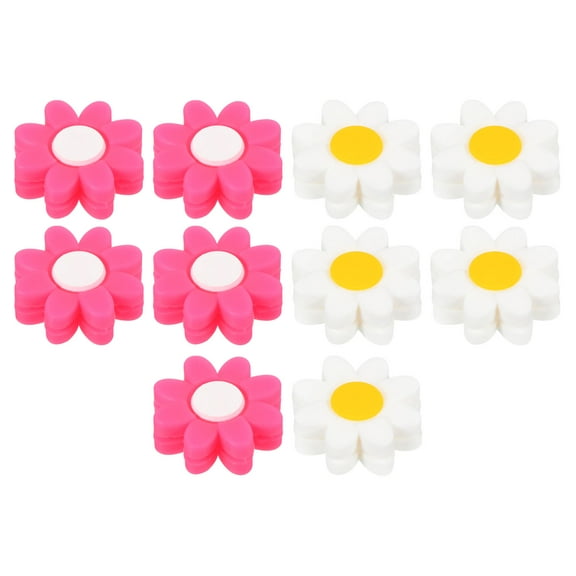 Uxcell Tennis Racket Vibration Dampener, 10 Pack Racquet Shock Absorber, Pink, White