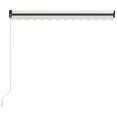 thumbnail image 3 of vidaXL Manual Retractable Awning with LED 300x250 cm Cream, 3 of 5