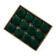 thumbnail image 4 of 12 adornos de bolas de Navidad Gloria Verde oscuro 32 cm x 24 cm Flocado, 4 of 9