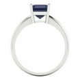 thumbnail image 4 of 1.5 ctw Solitaire Anniversary Ring for Women | Asscher Cut Simulated Blue Sapphire | Hyperallergenic Solid 14K White Gold, 4 of 5