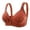 A-Brick Red426, variant on Daisy Bras For Older Women Printed Front Closure Wireless Adjustable Straps Bra Full Coverage Support Daily Bras