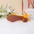 thumbnail image 6 of Girls Dress Shoes Low Heels Sandals Bow Pearl Ankle Strap Flower Girl Wedding Party Shoes Flower Girl Shoes 8-9 Years, 6 of 8