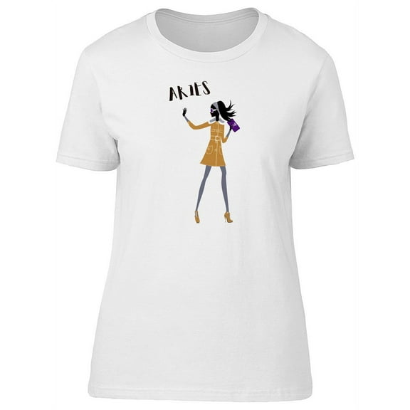 Aries Girl Trenchcoat T-Shirt Women -Image by Shutterstock, Female Medium