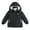 1#Black, variant on Kiijoy Boys Winter Down Jacket Fleece Thickened Warm Coat Puffer Outerwear, Sizes 3-4