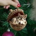 thumbnail image 6 of 3.15 Inch Forest Animal Christmas Tree Decorations Small Animal Christmas Tree Ornaments Sleeping Animals Decor 2D Flat Decoration Pet Lovers Gift, 6 of 7