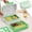 #17Green, variant on Portable Lunch Box for Students and Office, Microwave Safe Compartmentalized Food Grade Airtight Container, Perfect for Meal Prep Travel Camping, BPA Free, Stackable