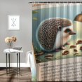 thumbnail image 2 of Orinice Cute Hedgehog Bathroom Decor Set with Hooks, Colorful Luxurious Polyester Fabric Fashion Shower Curtain for Chic Modern Bathroom Decor - Washable and Easy to Install 36x72, 2 of 7
