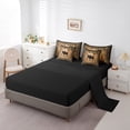 thumbnail image 6 of Homewish Woodland Animal Moose 7-Piece Bedding Comforter Set,Brown Pine Cone King Bedding Sets,Country Farmhouse Lodge Bed Sheets For Boys Teens,Ultra Soft Home Decor Reversible, 6 of 9