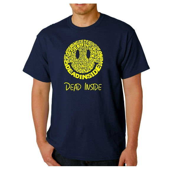 LA Pop Art Men's Word Art T-shirt - Dead Inside Smile