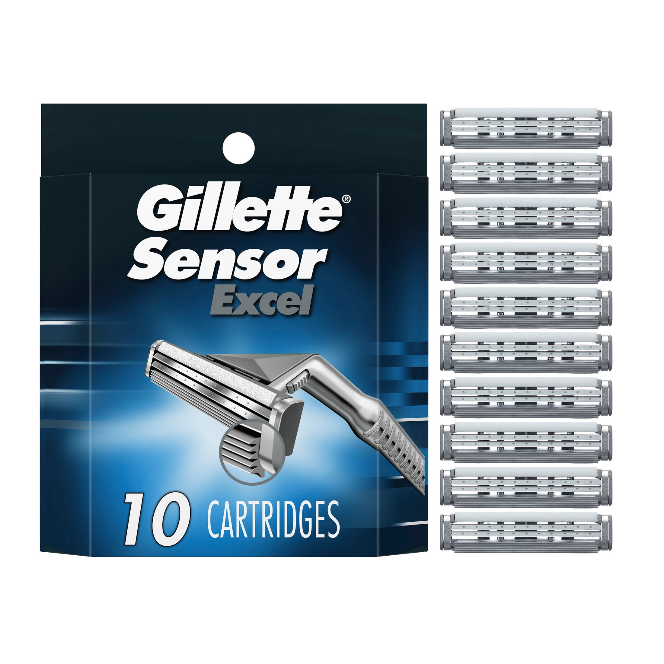 (2 pack) Sensor Excel Men's Razor Blade Refills, 10 Ct