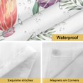 thumbnail image 4 of Easter No Hooks Shower Curtain with Snap-in Liner Colorful Easter Eggs Tulips Leaves Botanical Pastoral Shower Curtains for Bathroom, Waterproof, Easy Install, Washable 54"x78", 4 of 9