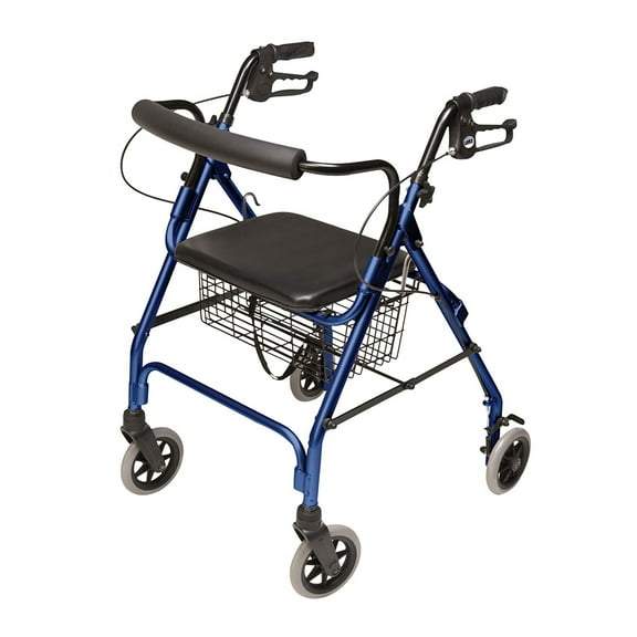 Graham Field Lumex Walkabout Lite Rollator w/ Seat & 6" Wheels, Royal Blue
