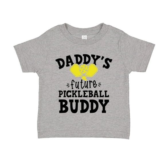 Daddy's Future Pickleball Buddy Toddler T-Shirt 2T Athletic Heather