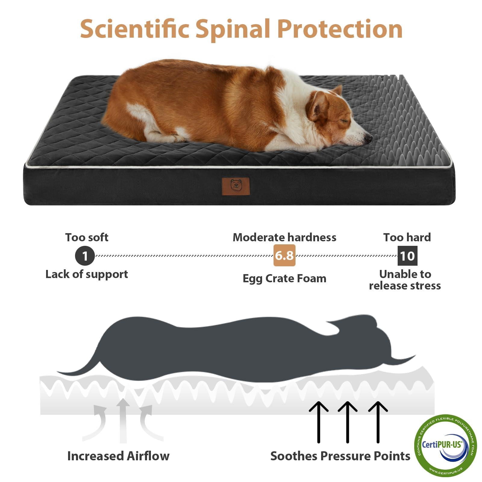 Big Dog Beds Large Sized  Waterproof Extra Dogs Bed With Removable Washable Cover Multi-needle Quilting Crate
