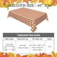 thumbnail image 2 of Fall Orange White Tablecloth Autumn Buffalo Plaids Rectangle Tablecloth 60 Inch X 84 Inch Table Cloths Cover Mat Spill Proof Table Covers for Kitchen Party Dinner Tabletop Decoration, 2 of 6