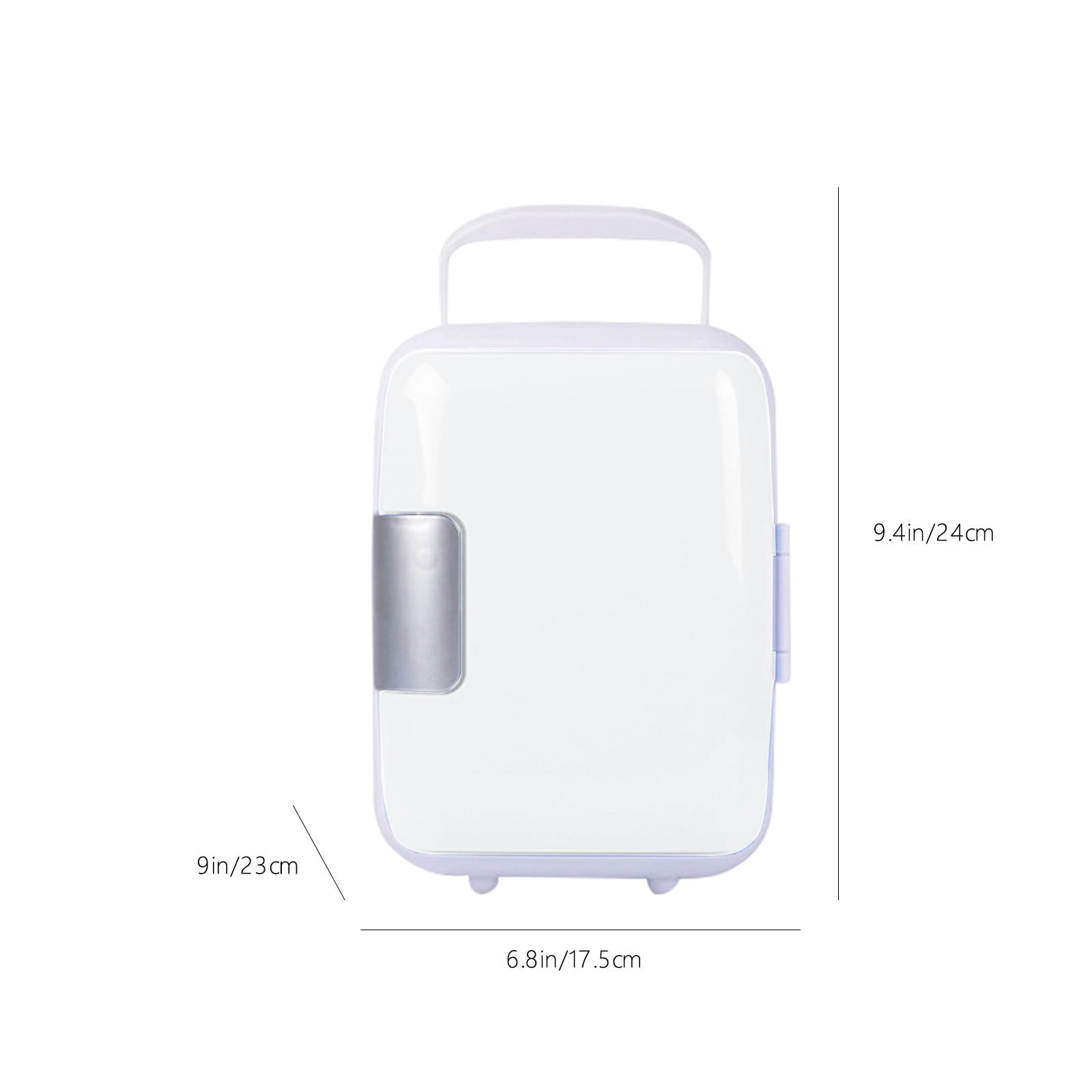 COFEST 4L Portable Car Refrigerator with Heating Function， Cools and Warms， Dual Temperature Control， Detachable Shelves， for Drinks， Snacks， Breast Milk， and Medicines White