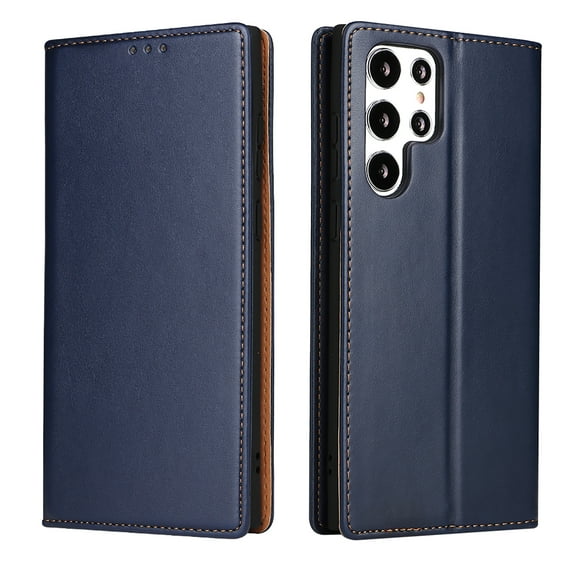 Wallet Case For Samsung Galaxy S21 Ultra, Case Wallet-High Quality Leather Magnetic Closure Case-RFID Blocking Card Holders-Shockproof TPU Shell Folio Cover Women Men Men/Women, Blue