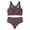 Brown, variant on Womens Bras Square Neck Crop‑Top Bralette, Soft Cup Wireless Pullover Bra for All Day Wear