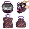 thumbnail image 2 of Halloween Pumpkin Bat Pattern Drawstring Lunch Bag Women - Drawstring Lunch Bag Insulated for Work Office - Stain-Resistant Large Lunchbags for Women with Multi-Pockets, 2 of 6