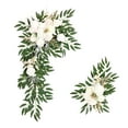 thumbnail image 1 of Kit de flores para arco de boda, área de bienvenida, decoración del arco de boda, blanco (esquina de flores grande 86*50 cm, esquina de flores pequeña 45*30 cm), 1 of 14