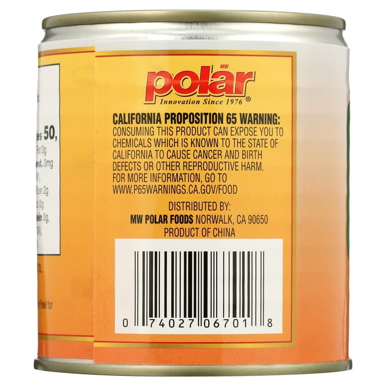 MW Polar Peeled Lychee No Sugar Added, 11 oz Can
