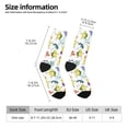 thumbnail image 2 of Wukai Orange Green Avocado Print Contrast Color Mid-tube Socks, 3D Printing Design Adult Socks, High Elastic Breathable Sports Socks, Suitable for Daily,Unisex, 2 of 6