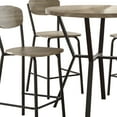 thumbnail image 2 of Wood and Metal 5 Piece Counter Height Dining Set, Gray and Black, 2 of 6