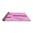 thumbnail image 2 of Ahgly Company Indoor Round Solid Pink Modern Area Rugs, 5' Round, 2 of 4
