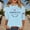 hwj# Light Blue10, variant on Patriotic Raglan Sleeve T Shirt For Women USA Letter Flag Stars And Stripes Graphic Fourth Of July Celebration Casual Crew Neck Three Quarter Sleeve Basic Loose Fit Relaxed Softtee,White,L