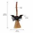 thumbnail image 3 of 20PCS Halloween Mini Witch Brooms, Pumpkin Bat Skull Natural Straw Witch Broomstick Decorations, All Saints' Day Theme Miniature Brooms Ornaments for Halloween Party Decor Doll Accessories DIY Crafts, 3 of 6