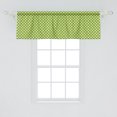 thumbnail image 2 of Ambesonne Geometric Valance Pack of 2, Polka Dots in Retro Style, 54"X18", Lime Green White, 2 of 4