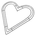 thumbnail image 3 of Marco En Forma De Corazón De La Guirnalda Marco De La Flor De La Guirnalda Del Metal Marco Decorativo De La Guirnalda Para La Celebración De Días Festivos Minnieouse HA017924-00, 3 of 6
