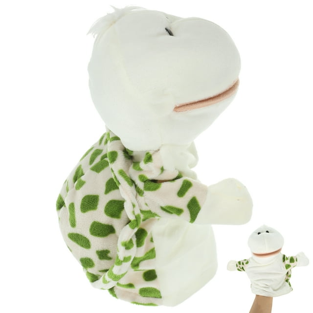 KAKOWELY Marionetas de mano de tortuga de peluche para niños pequeños, juguete interactivo de tortuga de peluche