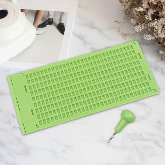 Pizarra para escribir en Braille Macarena portátil con lápiz óptico 9 líneas 30 celdas