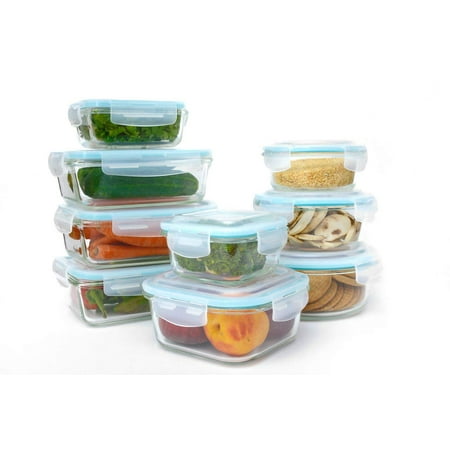 Glass Food Containers 18pc Set with Lids - Walmart.com