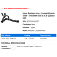 thumbnail image 2 of Upper Radiator Hose - Compatible with 2004 - 2005 BMW 530i 3.0L 6-Cylinder GAS, 2 of 2